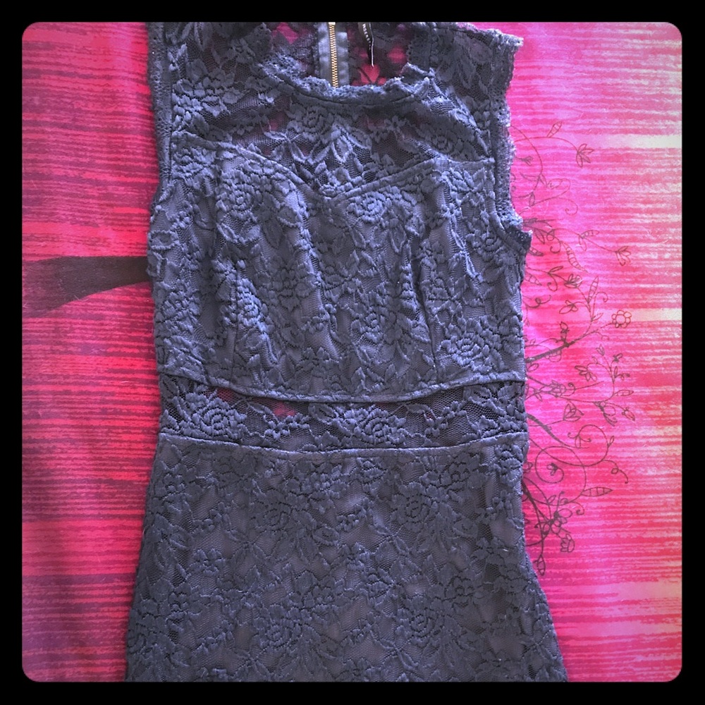 Blue lace dress